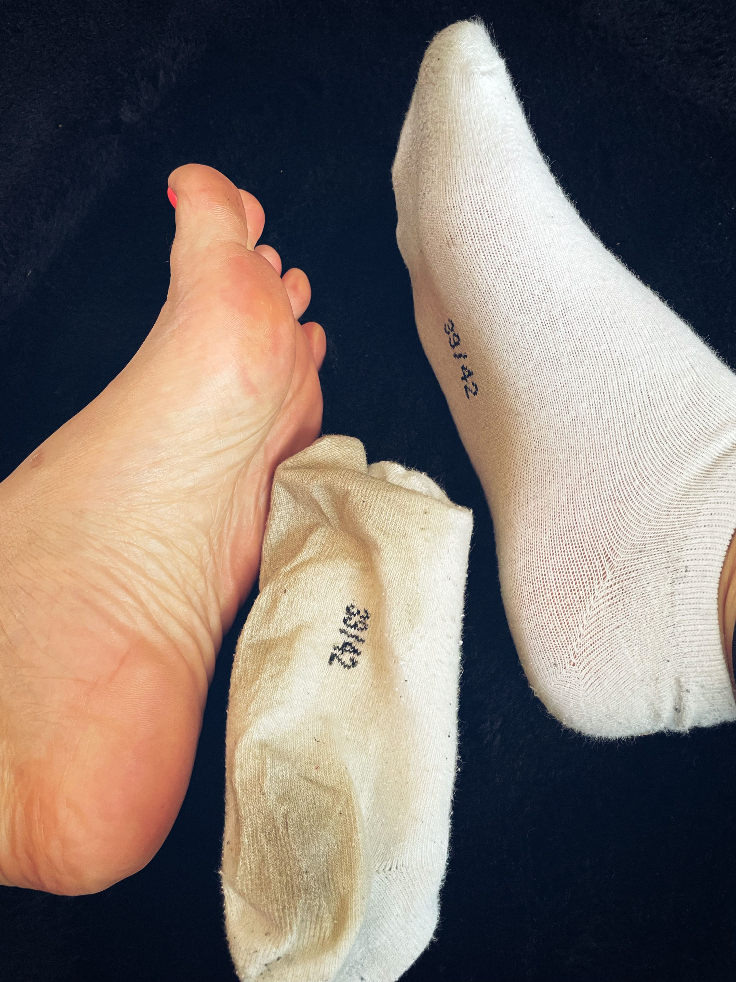 Getragene Socken